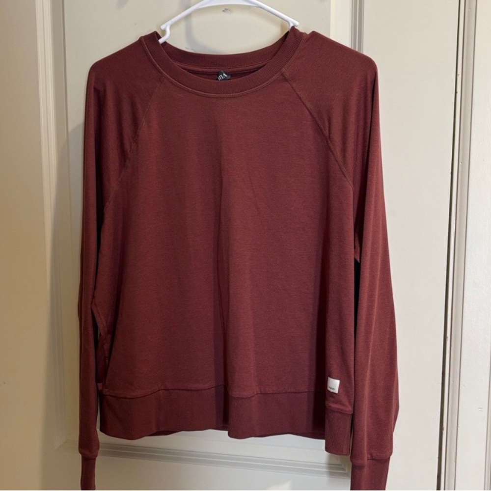 Vuori Maroon Long Sleeve Top